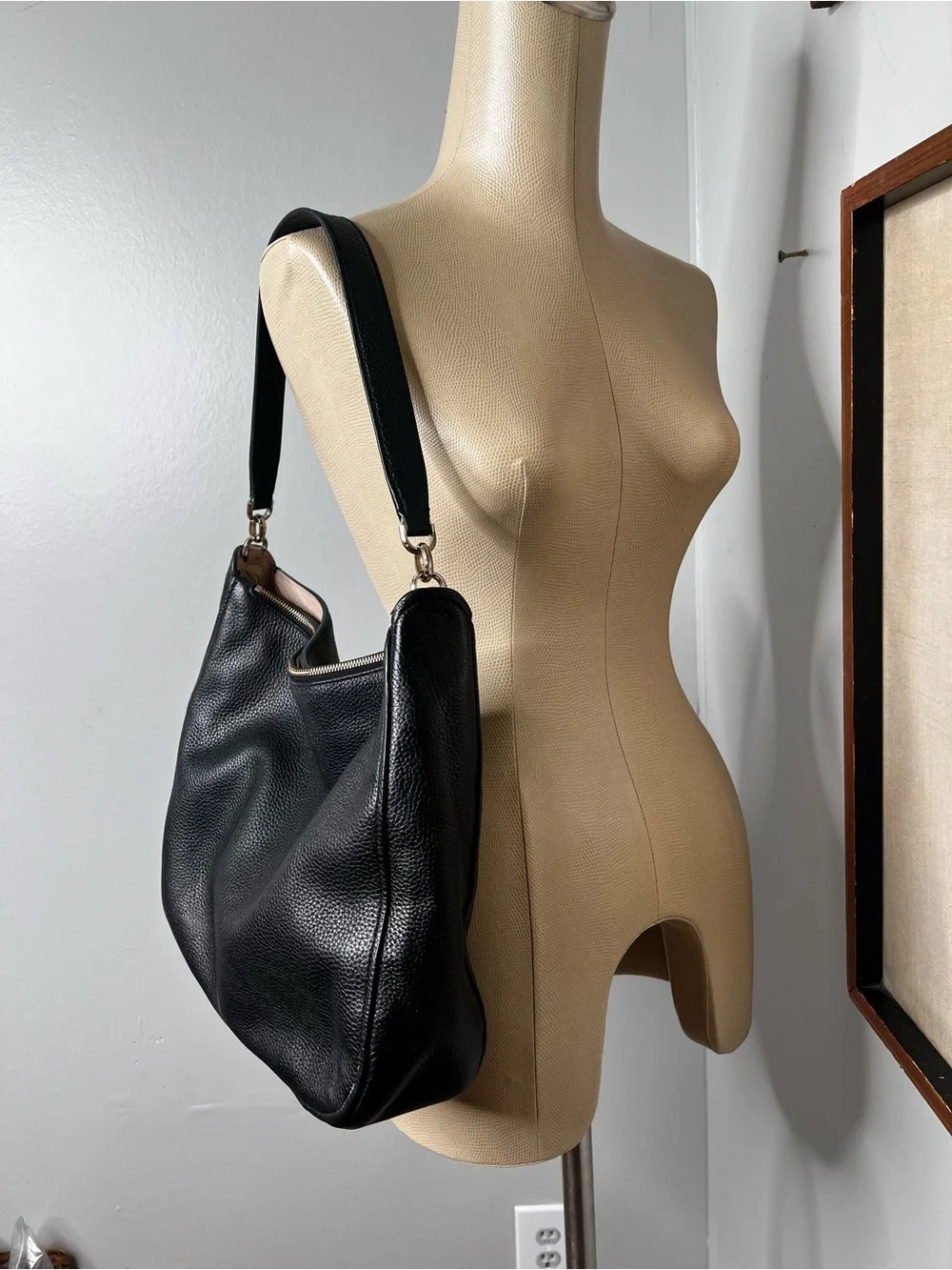 Kate Spade Kailee Shoulder Bag, crafted from black pebbled leather